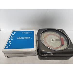 Dickson Instruments Vintage 24 Hour Mini Chart Circle Recorder Type 1-u-w U-8070